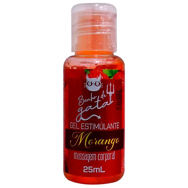 Gel Beijável Para Massagem Estimulante 25ml Banho De Gata - Morango