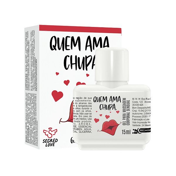 Quem Ama Chupa Kit Com Gel Ice Beijável E Tatuagem Temporária 15ml Segred Love - Melancia