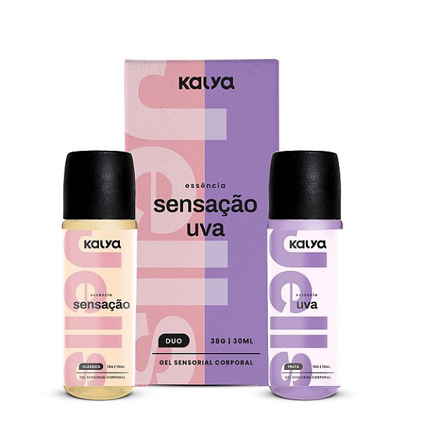 Jells Duo 15g Gel Hot Beijável Kalya - Sensação E Uva