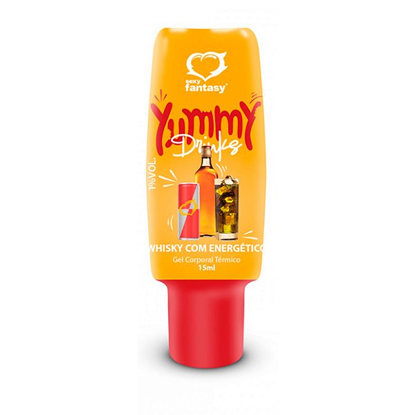 Yummy Drinks Gel Comestível Térmico 15ml Sexy Fantasy - Whisky Com Energético