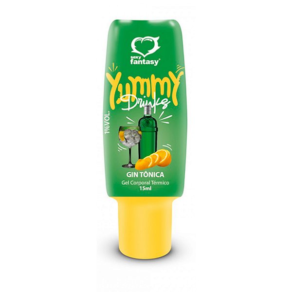 Yummy Drinks Gel Comestível Térmico 15ml Sexy Fantasy - Gin Tônica
