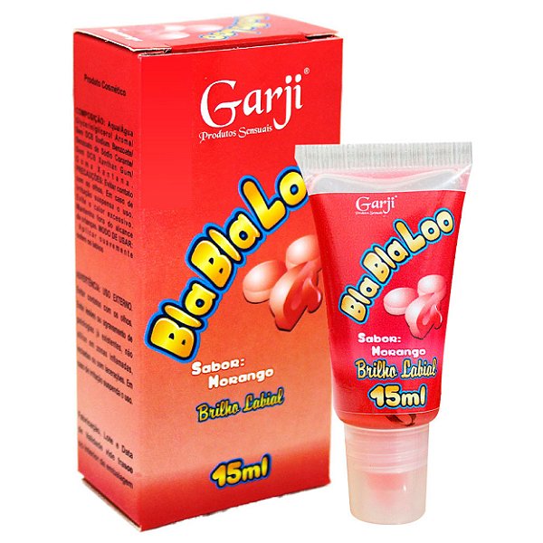 Brilho Labial Bla Bla Loo 15ml Garji - Morango