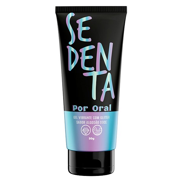 Sedenta Por Oral Gel Vibrante Com Glitter 50g Pepper Blend - Algodão Doce