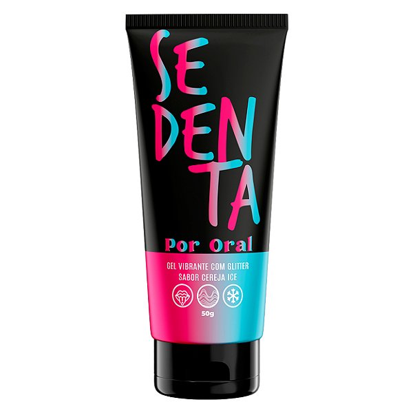 Sedenta Por Oral Gel Vibrante Com Glitter 50g Pepper Blend - Cereja Ice