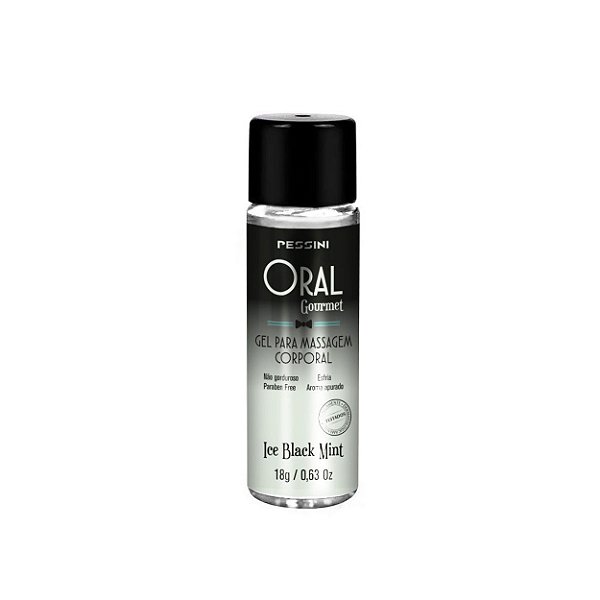 Mini Oral Gourmet Ice Gel Coméstivel 18gr Pessini - Black Ice