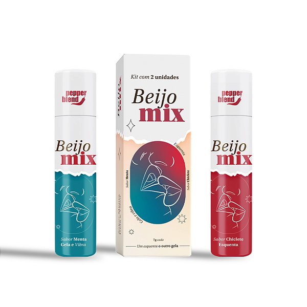 Beijo Mix Gela E Vibra Esquenta 14gr Pepper Blend