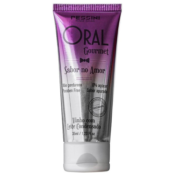 Oral Gourmet Gel Beijável Que Esquenta 45g Pessini - Vinho Com Leite Condensado