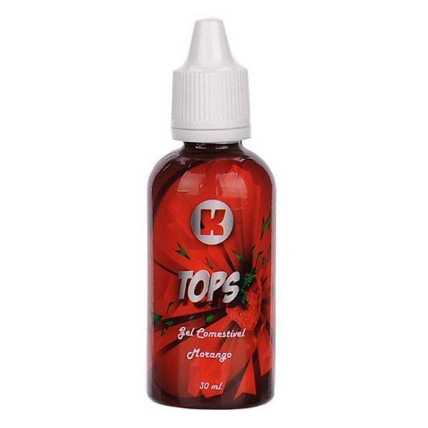 Gotas Tops Gel Comestível Para Massagem De 30ml K Gel - Morango