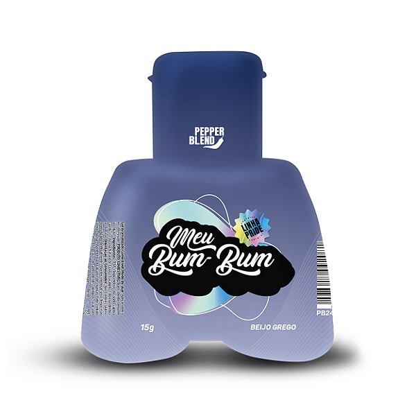 Gel Coméstivel Meu Bum-bum Beijo Grego 15g Pepper Belend - Uva