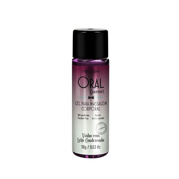 Mini Oral Gourmet Hot Gel Coméstivel 18gr Pessini - Vinho Com Leite Condensado