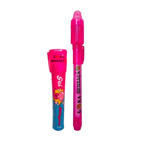 Kit Mágico Neon Caneta Mais Gel 10ml Loka Sensação - Chiclete