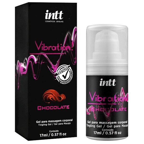 Vibration 17g Gel Beijável Com Efeito Vibrante Intt - Chocolate