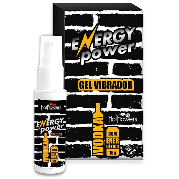 Gel Vibrador Energy Power Vodka Com Energético 15gr Hot Flowers - Vodka Com Energético