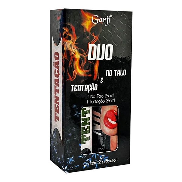 Duo Tentação E No Talo óleo Esquenta E Esfria Beijável E Garganta Profunda 25ml Garji