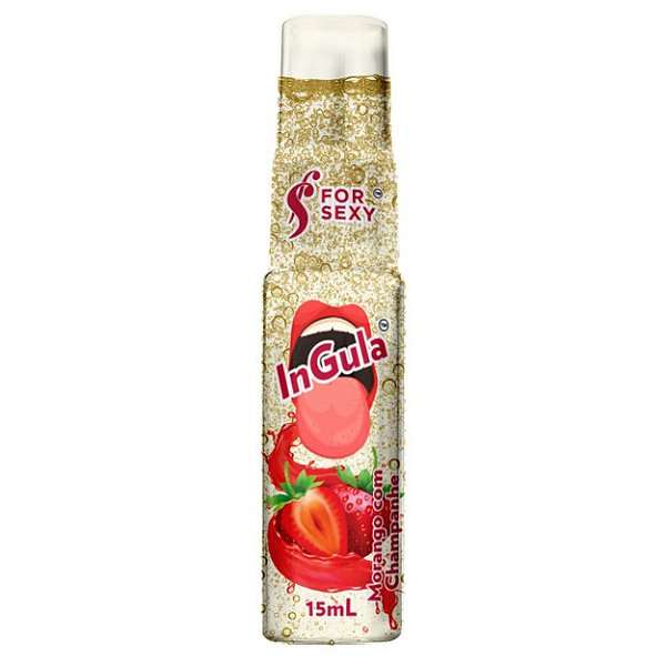 Ingula Gel Dessensibilizante Oral Spray 15ml For Sexy - Morango Com Champanhe