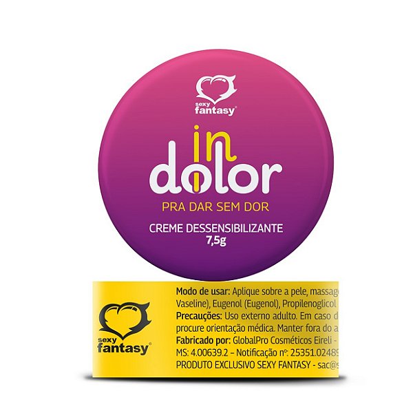 Indolor Dessensibilizante Pomada 7,5g Sexy Fantasy