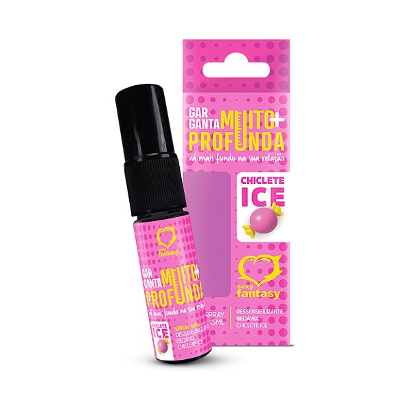 Spray Dessensibilizante Garganta Muito+ Profunda 15ml Sexy Fantasy - Chiclete Ice