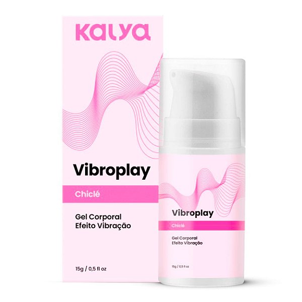 Vibroplay Gel Efeito Vibrante Beijável 15g Kalya - Chiclete