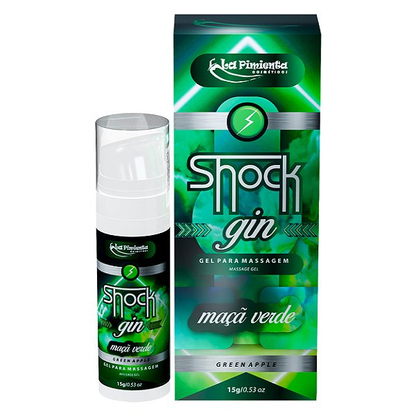 Shock Gin Gel Vibrador Líquido Excitante De Alta Potência 15g La Pimienta - Maçã Verde