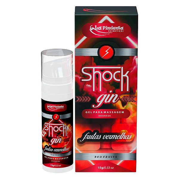 Shock Gin Gel Vibrador Líquido Excitante De Alta Potência 15g La Pimienta - Frutas Vermelhas