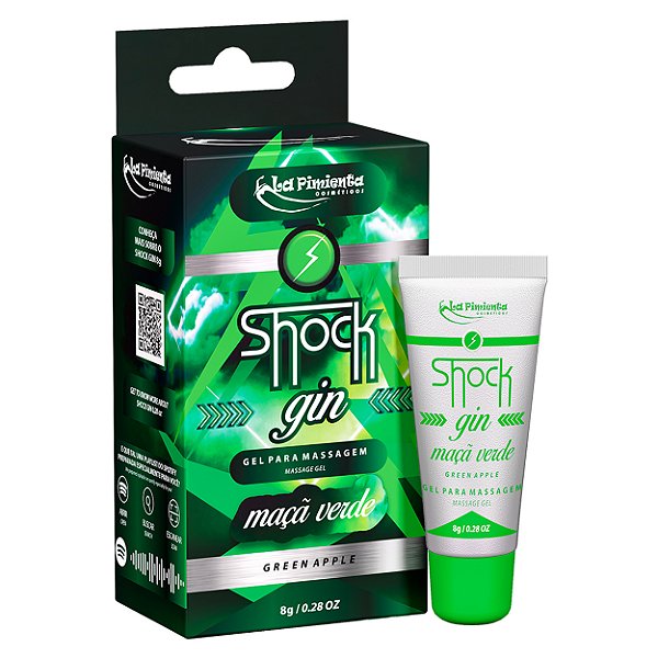 Shock Gin Gel Vibrador Líquido Excitante Em Bisnaga 8g La Pimienta - Maçã Verde