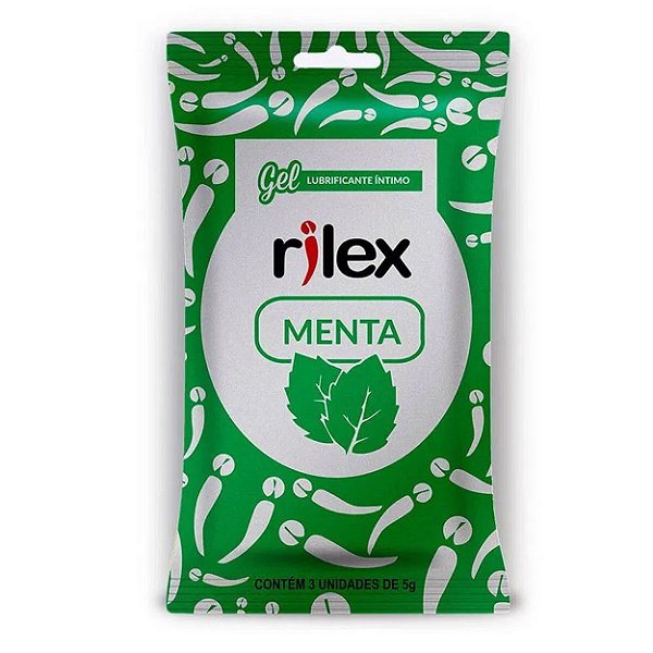Gel Lubrificante Aromático Em Sachê Com 03 Unidades 5g Rilex - Menta