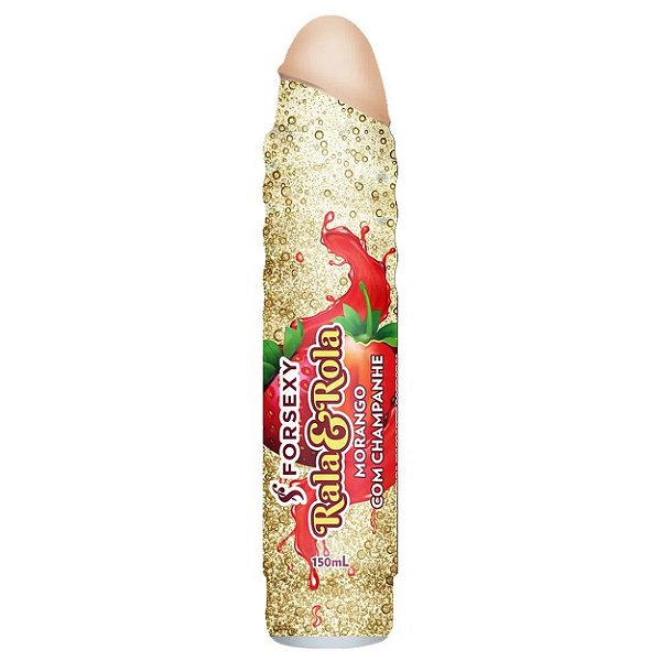 Rala E Rola Lubrificante Hot Beijável For Sexy - Morango Com Champanhe
