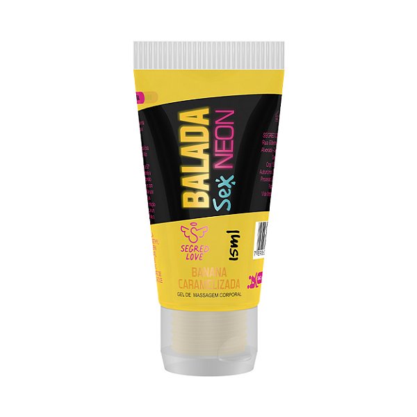 Gel Lubrificante Balada Neon 15ml Segred Love - Banana Caramelizada