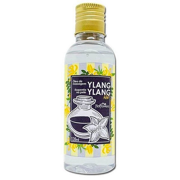 óleo De Massagem Ylang Ylang Hot 120ml Hot Flowers - Ylang Ylang