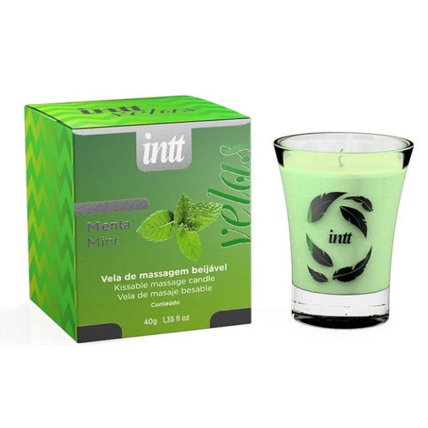 Vela Para Massagem Beijável 40g Intt - Menta