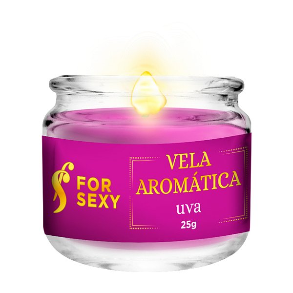Vela Aromática Beijável P/ Massagem 25g For Sexy - Uva