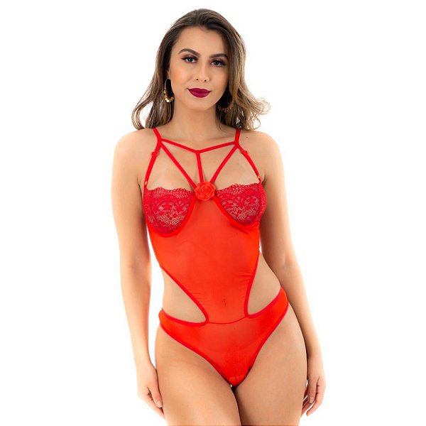 Body Flor Do Caribe Pimenta Sexy - Vermelho
