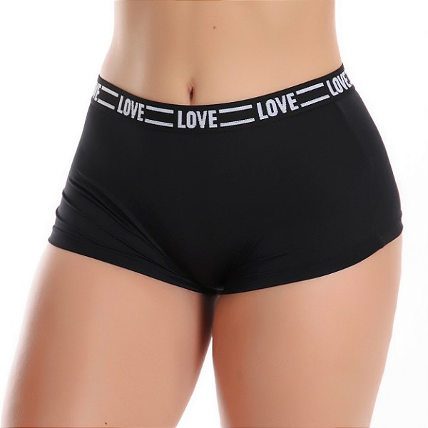 Cueca Boxer Feminina Drika Patitex - Preto - M