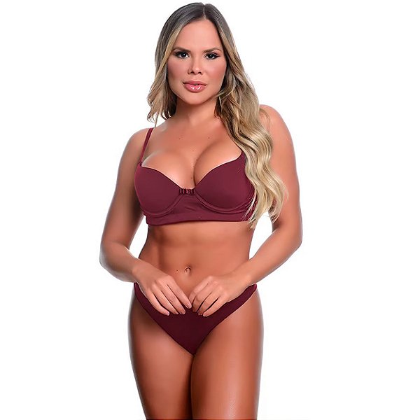 Conjunto Fio Duplo Hot Love - Marsala - M