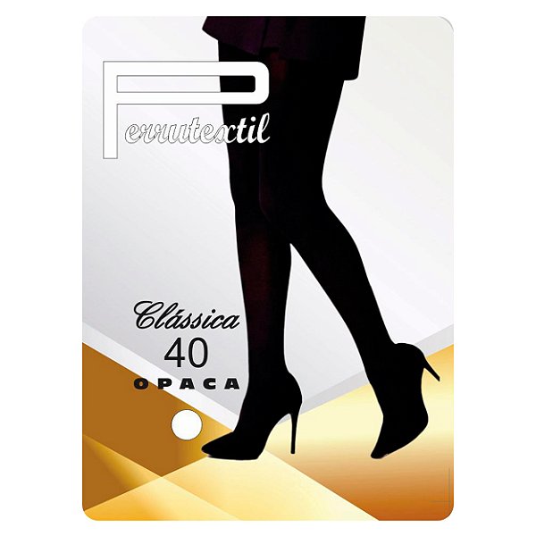 Meia Classica Fio 40 Opaca Perrutextil - Preto - G