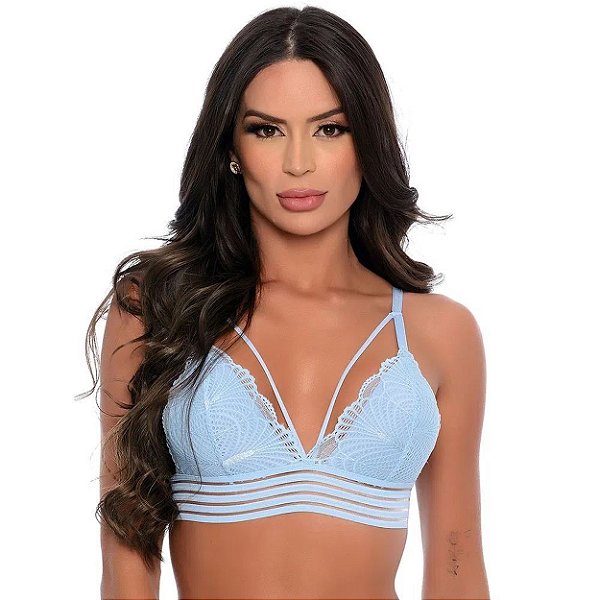 Sutiã Strappy Alice Patitex - Azul Claro - M