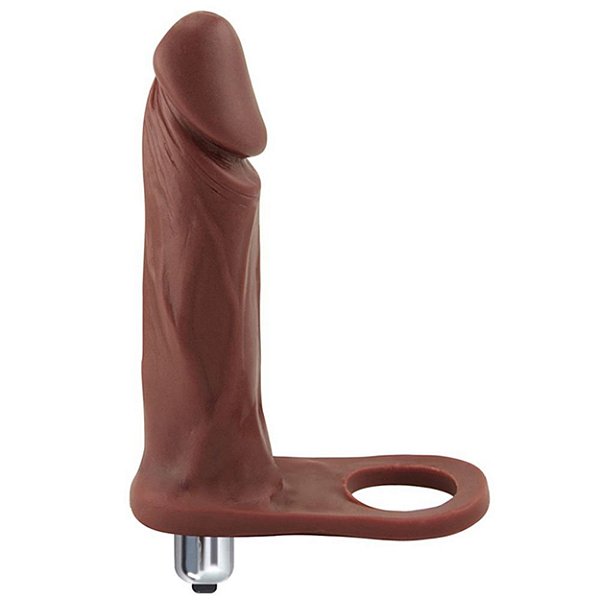 Anel Companheiro Amigão Com Vibro 18 X 3 Cm Soulsex - Chocolate