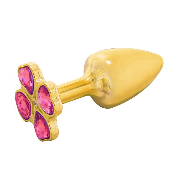 Plug Anal Formato Trevo M Hard - Dourado