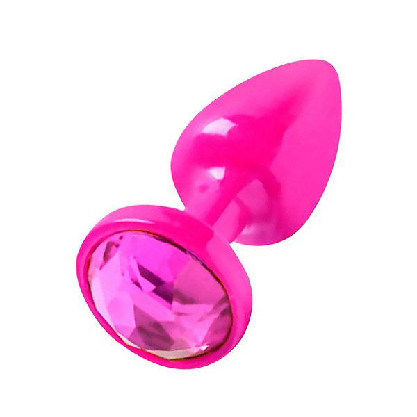 Plug Anal Rosa Com Joia Diversão Ao Cubo - Rosa