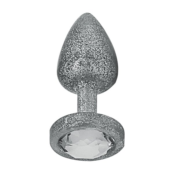 Plug Anal M Em Abs Com Glitter Linha Less Hard - Cromado
