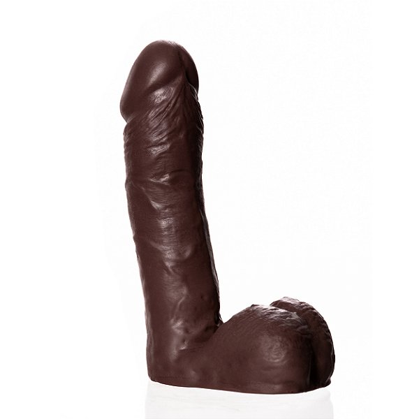 Pênis de Borracha Realística John Simples 15x4cm Upper - Chocolate