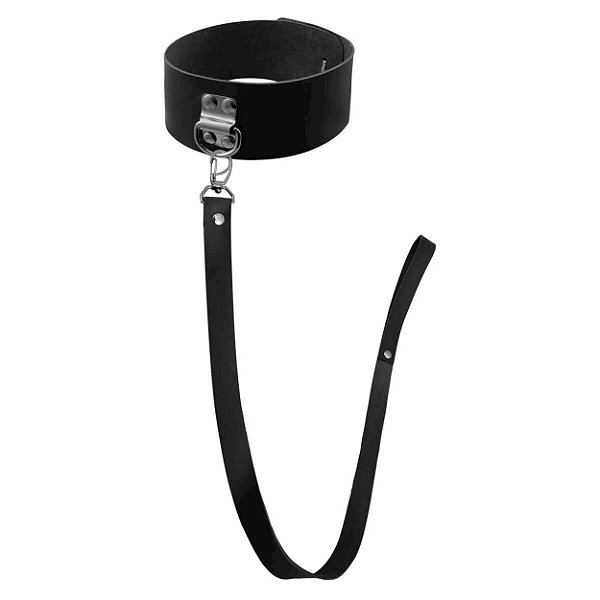Coleira Carrara Com Cadeado Dominatrixxx - Preto
