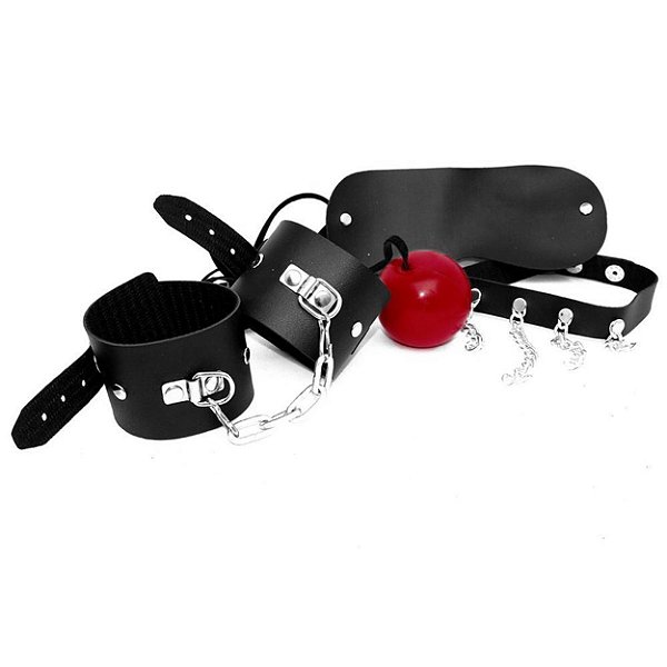 Kit Prisioneira 03 Dominatrixxx - Vermelho