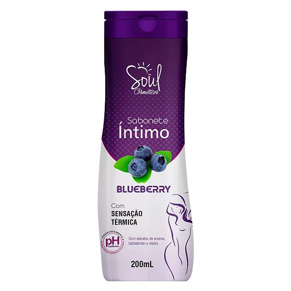 Sabonete íntimo Sensação Refrescante 200ml Soul Cosméticos - Blueberry