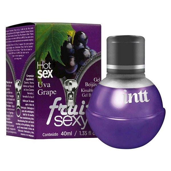 Fruit Sexy Gel Beijável 40ml Intt - Uva