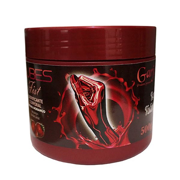 Lubes Fist 500g Aromático Lubrificante Corporal Extra Deslizante Garji - Morango
