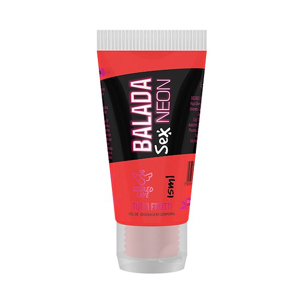 Gel Lubrificante Balada Neon 15ml Segred Love - Tutti Frutti