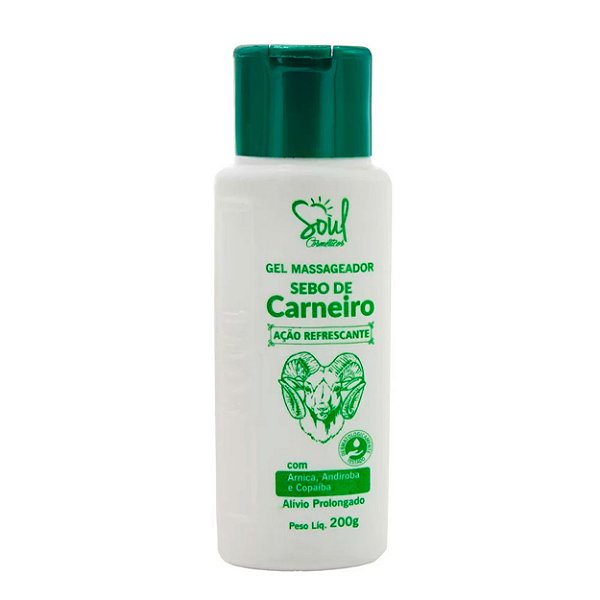 Gel Massageador Sebo De Carneiro 200g Soul Cosméticos