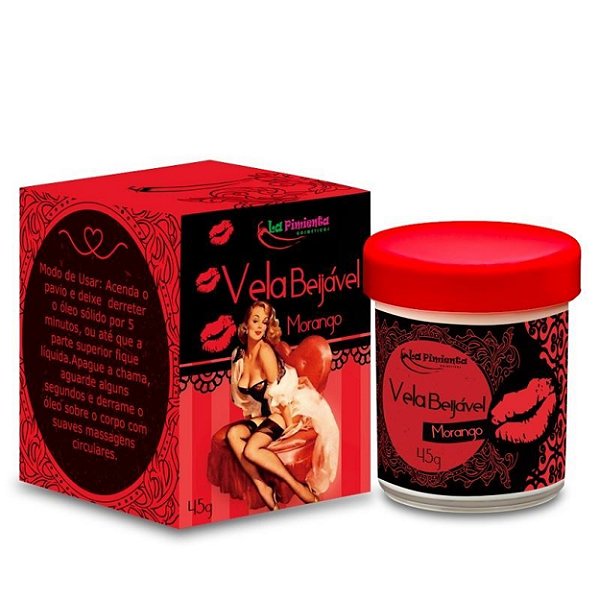 Vela Beijável Para Massagem Hot 45g La Pimienta - Morango