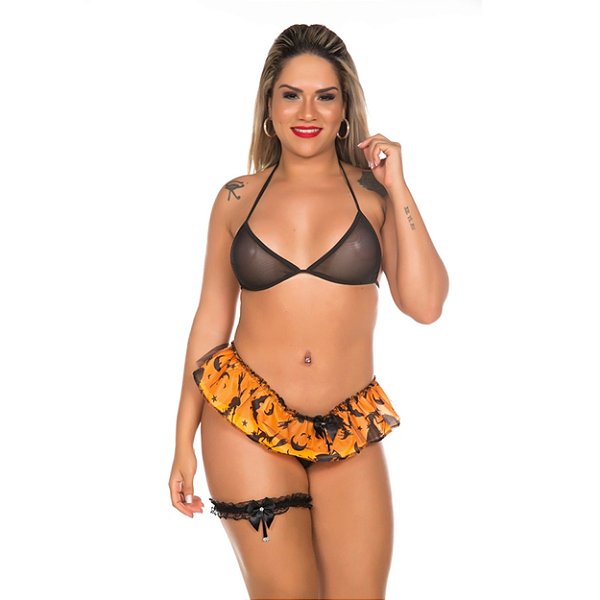 Kit Mini Fantasia Bruxinha Pimenta Sexy
